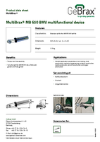 Product data sheet MultiBrax MB 650 BMV Multifunctional device