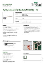 Produktdatenblatt Multifunktionsarm für Bandfeile MB 650 BV + MV
