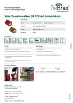 Produktdatenblatt Vlies-Gewebewalzen GB 729