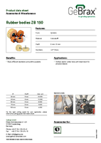 Product data sheet rubber bodies ZB 150