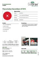 Produktdatenblatt Fiberscheiben XF 870