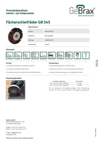 Produktdatenblatt Fächerschleifräder GB 545