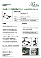 Produktdatenblatt MultiBrax MB 650 RV-XL Rohrbandschleifer-Vorsatz