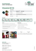Produktdatenblatt Vlieswalzen GB 720