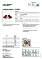 Product data sheet abrasive sleeves GB 340