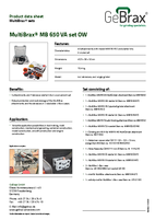 Product data sheet MultiBrax MB 650 VA set OW