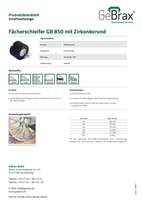 Produktdatenblatt Fächerschleifer GB 850