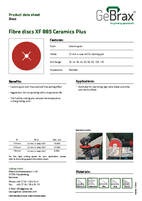 Product data sheet fibre discs ceramic grain XF 885 Plus