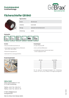 Produktdatenblatt Fächerschleifer GB 840
