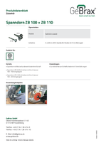 Produktdatenblatt Spanndorn ZB 100 und ZB 110