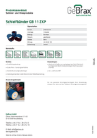 Produktdatenbaltt GB 11 ZXP (Hülsen)