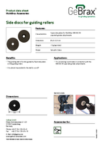Product data sheet side discs for guiding rollers