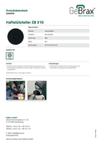 Produktdatenblatt Haftstützteller ZB 310
