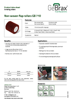 Product data sheet non-woven flap rollers GB 710