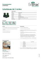 Produktdatenblatt Schleifbänder GB 11 AJ Mini