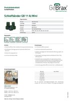 Produktdatenblatt Schleifbänder GB 11 AJ Mini