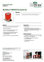 Product data sheet MultiBrax starter kit MB 650 SV