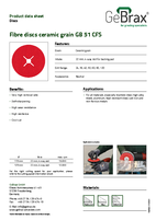Product data sheet fibre discs ceramic grain GB 51 CFS
