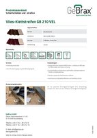 Produktdatenblatt Vlies-Klettstreifen GB 210 VEL