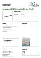 Schleifarm KA 10