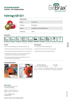 Produktdatenblatt Faltringe GB 521