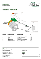 Ersatzteilliste MultiBrax MB 650 SV