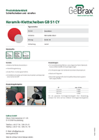 Produktdatenblatt Keramik-Klettscheiben GB 51 CY