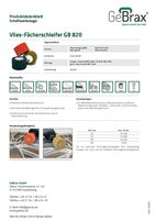Produktdatenblatt Vlies-Fächerschleifer GB 820