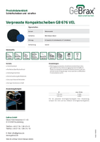 Produktdatenblatt Verpresste Kompaktscheiben GB 676 VEL