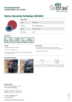 Produktdatenblatt Roloc-Keramik-Scheiben GB 663