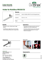 Product data sheet holder for MB 650 SV