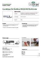 Produktdatenblatt Grundkörper für MultiBrax MB 650 MV MultiGrinder
