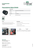Produktdatenblatt Pneumatische Walze ZB 820