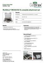 Product data sheet MultiBrax MB 650 AV-XL