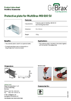 Product data sheet protective plate
