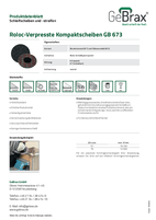 Produktdatenblatt Roloc-Verpresste Kompaktscheiben GB 673