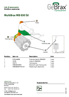 List of spare parts MB 650 SV