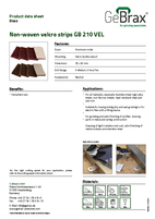 Product data sheet non-woven velcro strips GB 210 VEL