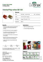 Product data sheet interleaf flap rollers GB 729