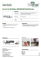 Product data sheet carrier for MultiGrinder