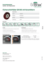 Produktdatenblatt Fächerschleifräder GB 565