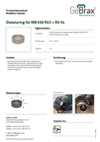 Produktdatenblatt Distanzring für Antriebsrolle