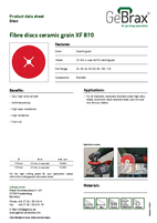 Product data sheet fibre discs ceramic grain XF 870