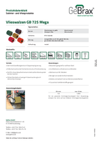 Produktdatenblatt Vlieswalzen GB 725 (Megawalzen)