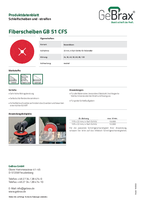 Produktdatenblatt Fiberscheiben GB 51 CFS