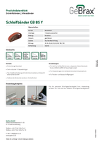 Produktdatenblatt GB 85 Y