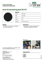 Product data sheet hook and loop backing pads ZB 310