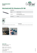 Produktdatenblatt Wechselschaft für Vliessterne ZB 180