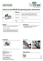 Product data sheet swivel arm