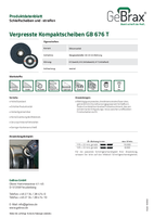 Produktdatenblatt Verpresste Kompaktscheiben GB 676 T